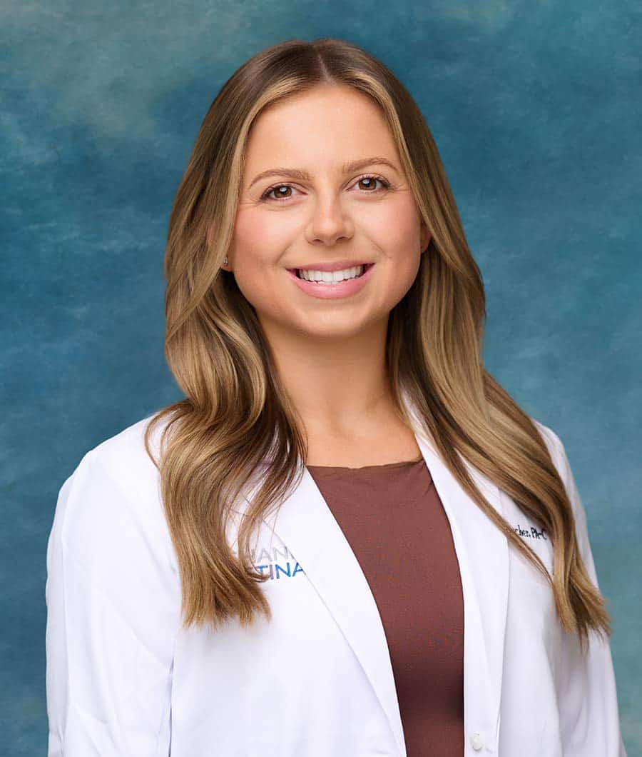 Kayla Fischer, PA-C, eye injection and Valeda light therapy provider at Shane Retina in Venice and Sarasota, Florida