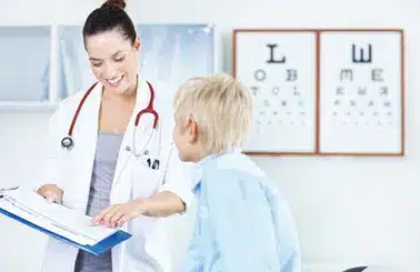 Patient Forms and Insurance Information 1 Retina Care Clinic | Eye Doctor Treating Young Patient